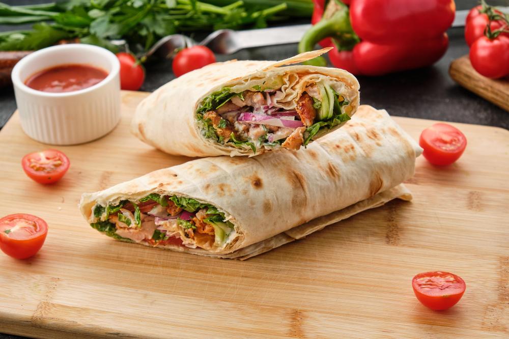 Особая шаурма из курицы на углях XXL